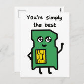 "Du bist einfach die beste" Karte (Vorne/Hinten)