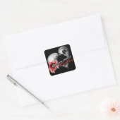 "Du bist einfach so herzlos..." Quadratischer Aufkleber (Umschlag)