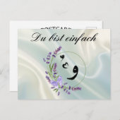 Du bist einfach "wow" postkarte (Vorne/Hinten)