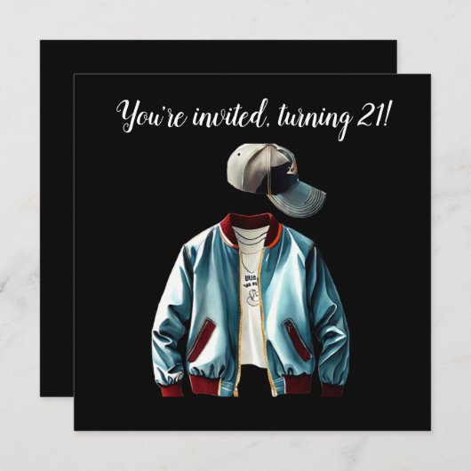 Du bist eingeladen, 21! einladung (Vorne/Hinten)
