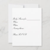 Du bist eingeladen...Baby Dusche 1 Einladung (Rückseite)