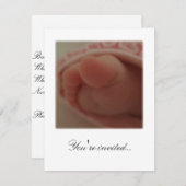 Du bist eingeladen...Baby Dusche 1 Einladung (Vorne/Hinten)