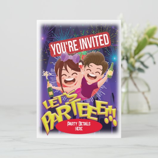 Du bist eingeladen! einladung (Stehend Vorderseite)