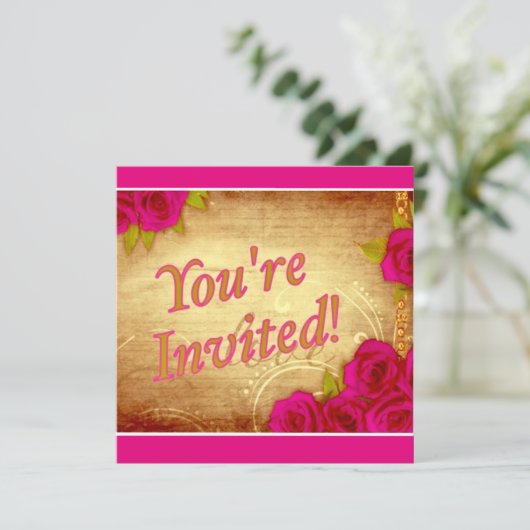 "Du bist eingeladen!" Einladung (Stehend Vorderseite)