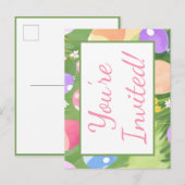 Du bist eingeladen! einladungspostkarte (Vorne/Hinten)