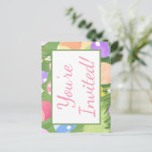 Du bist eingeladen! einladungspostkarte (Stehend Vorderseite)