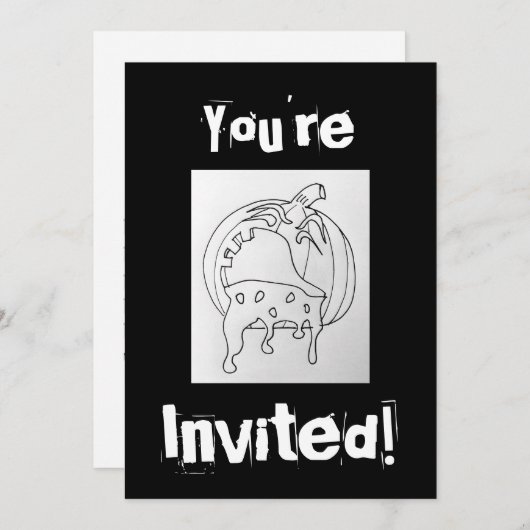 Du bist eingeladen glücklich Halloween Kick Jack O Einladung (Vorne/Hinten)