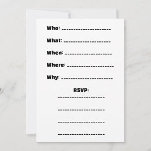 "Du bist eingeladen. Kommst du mit oder nicht?" Einladung