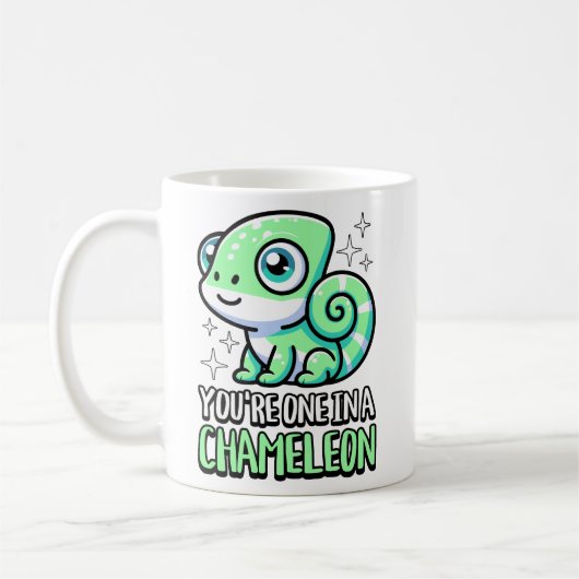 Du bist eins in einem Chamäleon! Niedlich Chameleo Kaffeetasse (Links)