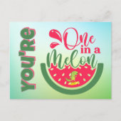 Du bist eins in einem Melon Dinosaurier und denkst Postkarte (Vorderseite)