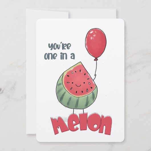 Du bist eins in einem Melon - ein Juicy Slice of C Einladung (Vorderseite)