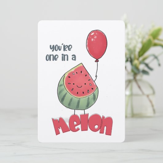 Du bist eins in einem Melon - ein Juicy Slice of C Einladung (Stehend Vorderseite)