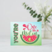 Du bist eins in einem Melon Frog und denkst an dic Postkarte (Stehend Vorderseite)