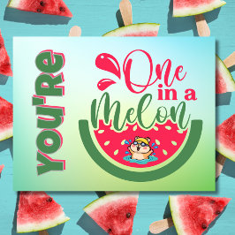 Du bist eins in einem Melon Hamster und denkst an Postkarte