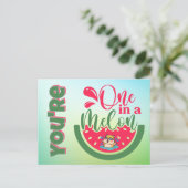 Du bist eins in einem Melon Hamster und denkst an Postkarte (Stehend Vorderseite)