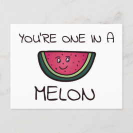 Du bist eins in einem Melon Postkarte