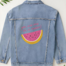 Du bist eins in einer Melon Denim Jacket