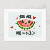 Du bist eins in einer Melon-Karte Postkarte (Vorderseite)