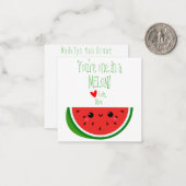 Du bist eins in einer Melon-Lunchbox-Mitteilungska Mitteilungskarte (Vorderseite/Rückseite Beispiel)