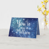 Du bist eins in einer Million Sternenhimmel Karte (Gelbe Blume)