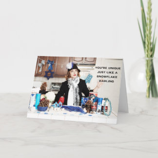 "Du bist einzigartig, genau wie eine Schneeflocke  Feiertagskarte