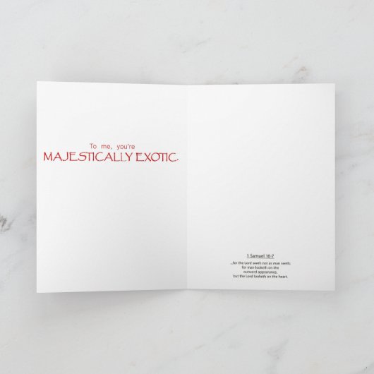 DU bist einzigartig Karte (Innenseite)