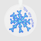 "Du bist einzigartig" Ornament (Rückseite)