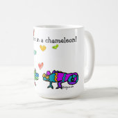Du bist einzigartig unter Chamäleons Kaffeetasse (VorderseiteRechts)