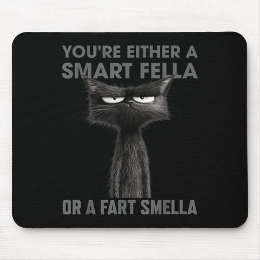 Du bist entweder ein cleverer Kerl oder ein Furz-R Mousepad (Vorne)
