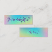 "Du bist erfreulich!" Positivkarten Mini Visitenkarte (Vorne/Hinten)