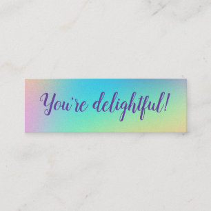 "Du bist erfreulich!" Positivkarten Mini Visitenkarte