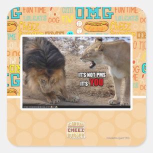 Du bist es! quadratischer aufkleber