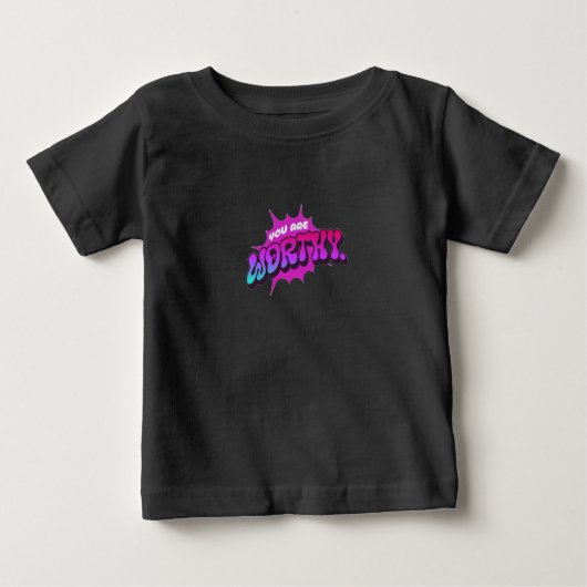 Du bist es wert" baby t-shirt (Vorderseite)