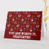 DU BIST ES WERT, DASS ES TRADUATE!!! KARTE (Gelbe Blume)