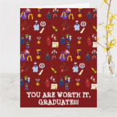 DU BIST ES WERT, DASS ES TRADUATE!!! KARTE (Gelbe Blume)