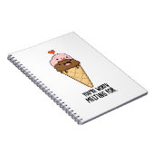 Du bist es wert, für einen sonnigen Eiscremepun zu Notizblock (Rechte Seite)