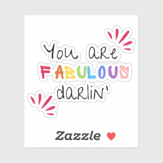 Du bist fabelhaft Darlin Aufkleber (Blatt)