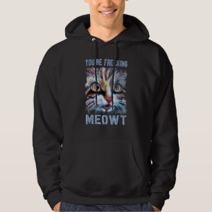 Du bist Freaking Meowt Cat Meme Meow Pun Cat Hoodie