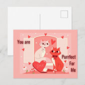 Du bist für mich Purfekt Postkarte (Vorne/Hinten)