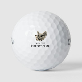 'Du bist für mich purrfekt' Katzenliebhaber Hausti Golfball