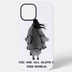 "Du bist ganz allein" Dunkle Anime-Ästhetik-Telefo iPhone 12 Pro Max Hülle