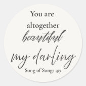 Du bist ganz schön – Hoheslied 4,7 Runder Aufkleber (Vorderseite)