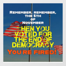 Du bist gefeuert! Fensteraufkleber