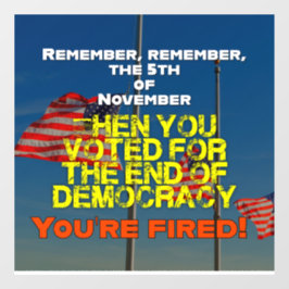 Du bist gefeuert! Fensteraufkleber