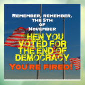 Du bist gefeuert! Fensteraufkleber (Blatt 3)