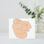 Du bist gefroren Finger Postkarte (Stehend Vorderseite)