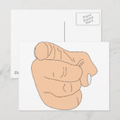 Du bist gefroren Finger Postkarte (Vorne/Hinten)