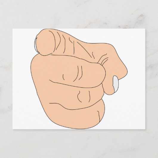 Du bist gefroren Finger Postkarte (Vorderseite)