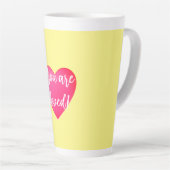 Du bist gelbe Latte-Tasse Milchtasse (Rechte Ecke)