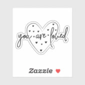 Du bist geliebt aufkleber (Blatt)